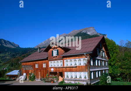 Fassade des Hauses, Vorarlberg, Österreich, Europa Stockfoto