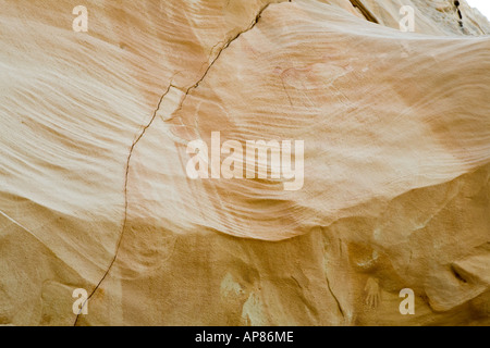 Felszeichnungen, Mestekawi Höhle, Gilf Kebir, westliche Wüste Ägyptens. Stockfoto