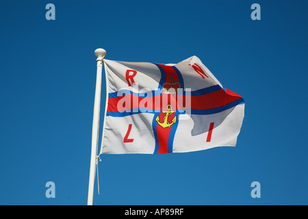 Flagge der Royal National Lifeboat Institute Stockfoto