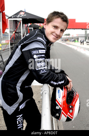 New Zealand A1 GP Teamfahrer Jonny Reid A1 GP Tour Saison starten am Silverstone Rennstrecke Vereinigtes Königreich Dienstag 28. August 2 Stockfoto