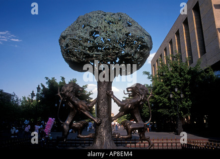 Wappen, Plaza Tapatia, Guadalajara, Jalisco, Mexiko Stockfoto