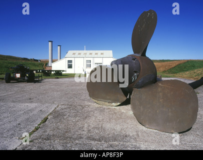 dh Scapa Flow Visitors Center HOY ORKNEY HMS Hampshires Propellor and Naval Museum Lyness WW1 hampshire Propeller Stockfoto