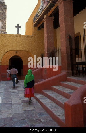 Mexikanische, Menschen, Frau, San Felipe Neri Oratorium, Stadt San Miguel de Allende, San Miguel de Allende, Guanajuato, Mexiko Stockfoto