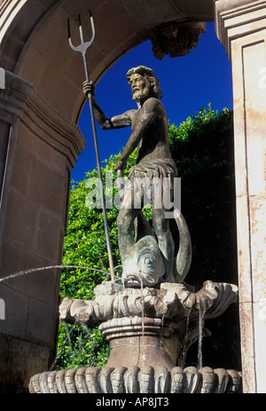 Neptun, Neptunbrunnen, Stadt Santiago de Querétaro, Queretaro, Mexiko Stockfoto