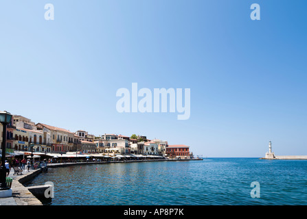 Außenhafen, Altstadt, Nordwestküste, Chania, Kreta, Griechenland Stockfoto
