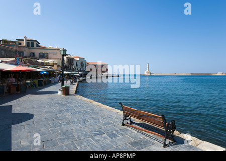 Außenhafen, Altstadt, Nordwestküste, Chania, Kreta, Griechenland Stockfoto