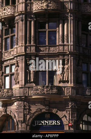 dh Jenners PRINCES STREET EDINBURGH Corner Shop Fassade 1. und 2. Etage Stockfoto