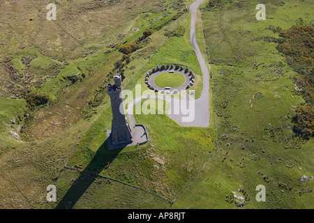 Ein Luftbild von Lewis war Memorial, Stornoway auf der Insel Lewis in den westlichen Inseln, Schottland Stockfoto