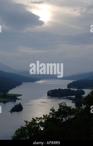 Queens anzeigen Loch Tummel, Pitlochry. Perthshire. Schottland.  XPL 3398-333 Stockfoto