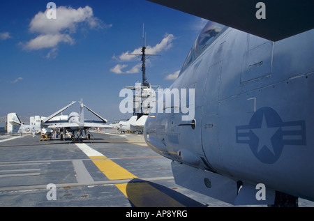 F-14A Tomcat am Museumsschiff USS Yorktown Flugzeugträger in Charleston South Carolina USA Stockfoto