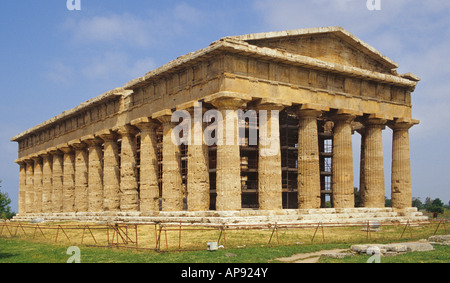 Italien Kampanien Paestum Tempio di Nettuno Stockfoto