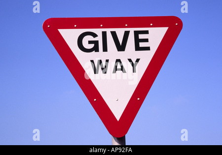 Geben Sie Art und Weise Straßenschild England Stockfoto