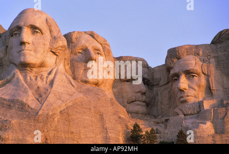 South Dakota Black Hills Mount Rushmore National Memorial Sonnenaufgang Blick vom Grand View Terrace Stockfoto