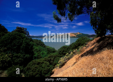 Anzeigen von Angel Island State Park, San Francisco Bay, auf der Suche, Marin County, Angel Island State Park, Angel Island, Kalifornien Stockfoto