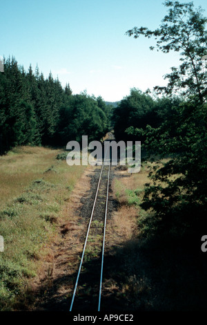 Bahnstrecke in der Nähe von Mohaka Viadukt Nordinsel Neuseeland Stockfoto