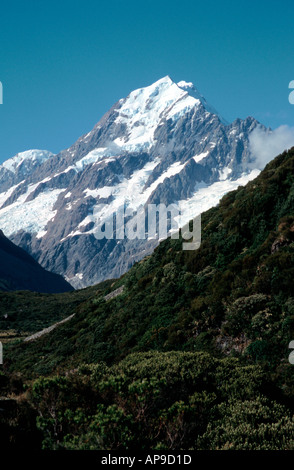 Mt. Cook höchsten Berg Südalpen Südinsel Neuseeland Stockfoto