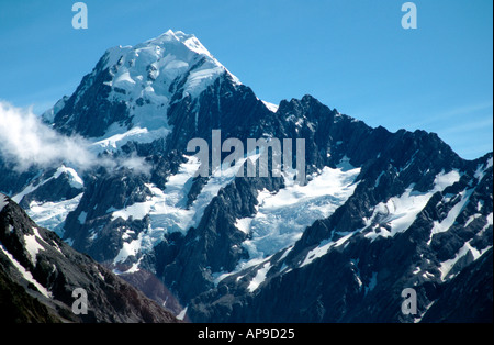 Mt. Cook höchsten Berg Südalpen Südinsel Neuseeland Stockfoto