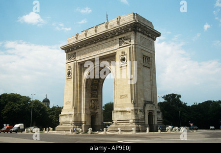 Arcul de Triumf Bukarest Stockfoto