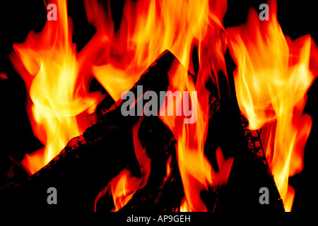 Feuer, Brennholz, Brennholz closeup Stockfoto