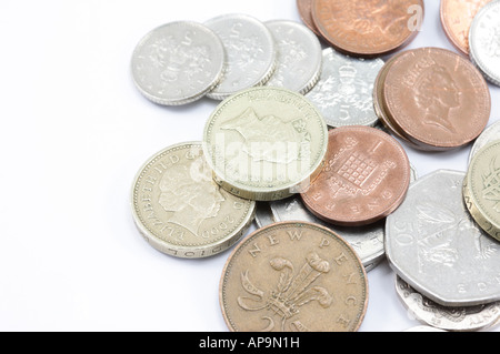 Gemischte UK Prägung. Stockfoto