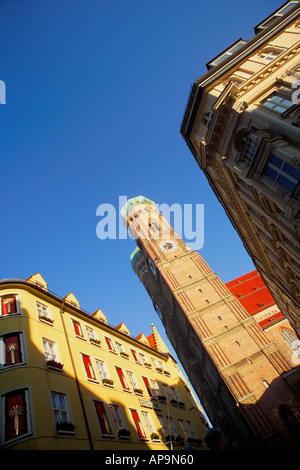 Deutschland Bayern Bayern München Kaufingerstrasse Frauenkirche Stockfoto