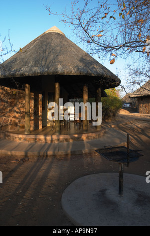 Bungalow im Mopani Rest Camp im Krüger Nationalpark Stockfoto