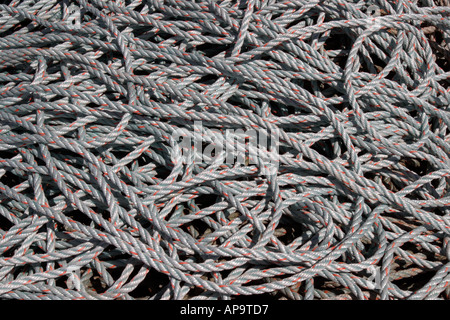 Haufen Seile für Fischerei und maritime Industrie Atlantik-Kanada Stockfoto