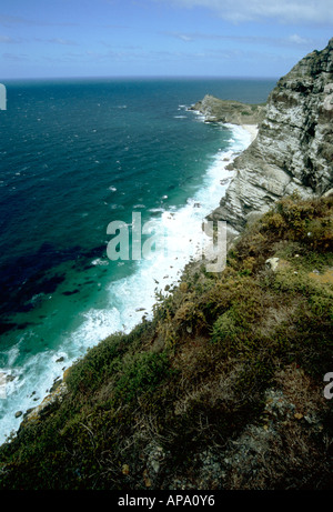 Landschaft, Wellen waschen auf schönen Strand am Cape Point, Table Mountain National Park, Kapstadt, Südafrika, Hintergründe se Stockfoto