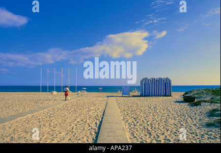 Strand Praia Do Barril Santa Luzia Tavira Algarve Portugal Stockfoto