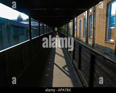 Korridor Sutton Krankenhaus Surrey England Stockfoto