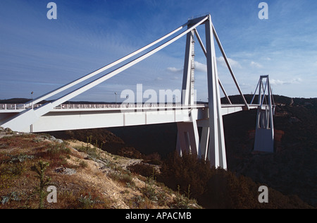 Brücke, Wadi al-KUG, Bengazi Bayda Autobahn, Cyrenaica, Libyen Stockfoto