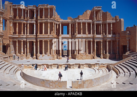 Römisches Amphitheater, Sabratha, Libyen Stockfoto