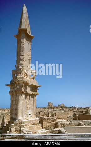 Mausoleum von Bes, Sabrata, Libyen Stockfoto