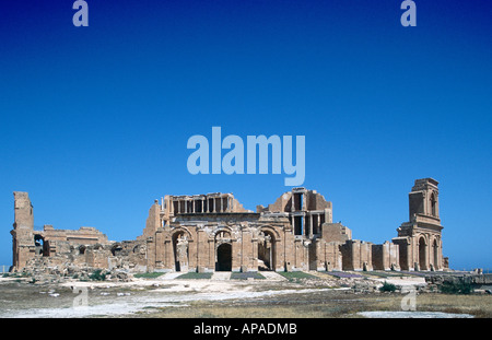 Römisches Amphitheater, Sabratha, Libyen Stockfoto