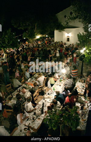 HEILIGEN TAG FEIERN, IKARIA, GRIECHENLAND Stockfoto