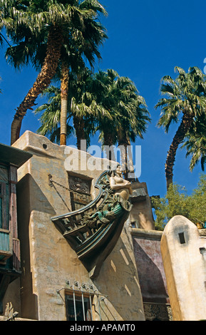 Galionsfigur auf Bau, Treasure Island Hotel and Casino, Las Vegas, Nevada, USA Stockfoto