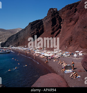 Red Beach Santorini griechische Inseln Griechenland Hellas Stockfoto