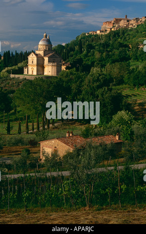 Die Wallfahrt Kirche Madonna di San Biagio, Montepulciano, Toskana, Italien Stockfoto