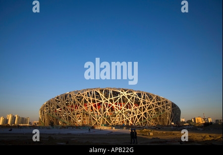 Beijing 2008 Olympische Spiele Hauptstadion Vogelnest Stockfoto