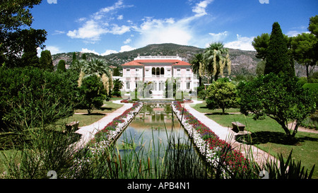 Garten Villa Ephrussi de Rothschild, St. Jean Cap Ferrat, Frankreich Stockfoto