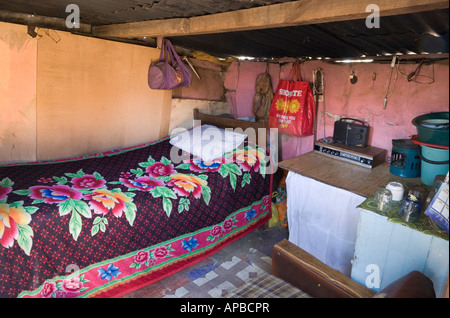 Grundlegende Zinn Haus in einem Township Xhosa-Graaff-Reinet-Südafrika Stockfoto