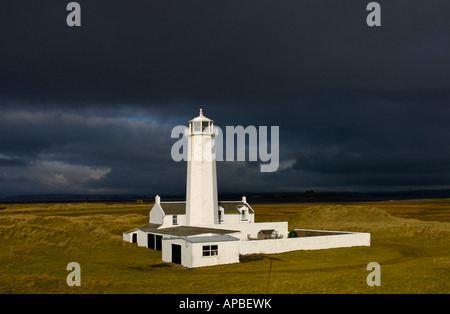 Leuchtturm, South Walney, in der Nähe von Barrow in Furness, Cumbria, England UK Stockfoto