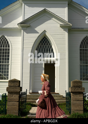 Kanada Ontario Morrisburg Upper Canada Village-Erbe-Park vertreten Oberkanada im 1860 s Christuskirche erbaut 1837 Stockfoto