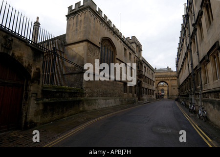 Christuskirche Torhaus und Corpus Christi College von Merton Straße Oxford Stockfoto