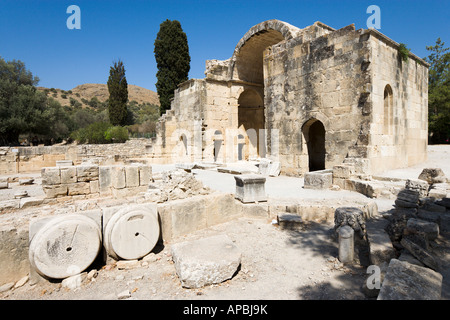 Basilika von Ayios Titos, antike Stadt Gortys, Messara-Ebene, Kreta, Griechenland Stockfoto