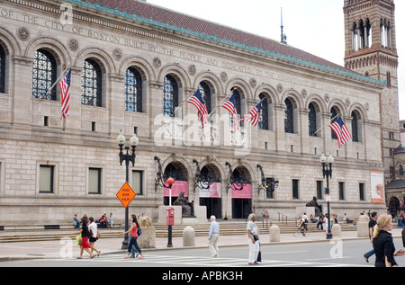 Der Boston Public Library am Copley Square Stockfoto