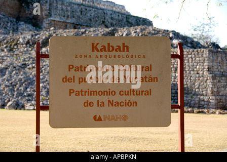 Kabah ist eine archäologische Stätte der Maya in Yucatán Stockfoto