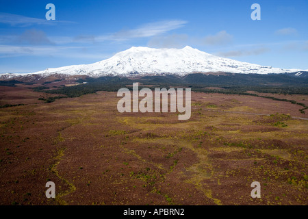 Mt Ruapehu Tongariro National Park Central Plateau Nordinsel Neuseeland Antenne Stockfoto