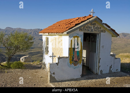 Am Straßenrand Votiv-Kapelle im Staat Chihuahua Mexiko Stockfoto