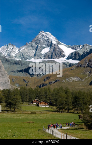 Gross Glockner 3798m, von Luckner Haus, Kalser Bergstraße, Kals in Easttyrol, Tirol, Österreich Stockfoto